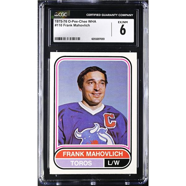 1975-76 O-Pee-Chee WHA #110 Frank Mahovlich (CGC 6)