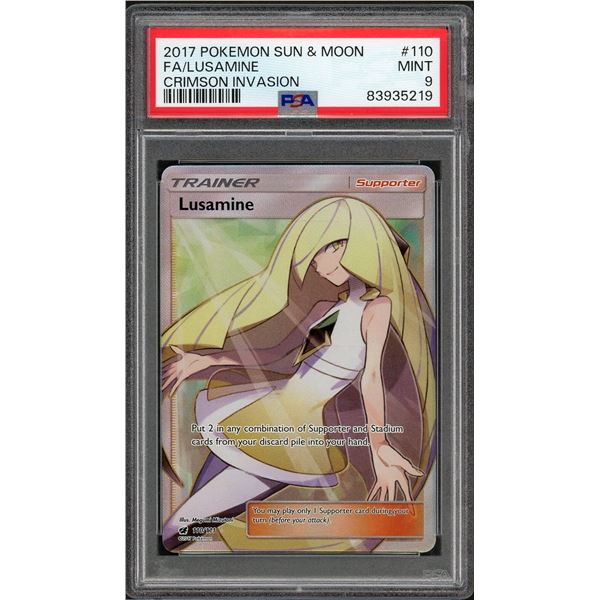 2017 Pokémon Lusamine Full Art Trainer - PSA 9