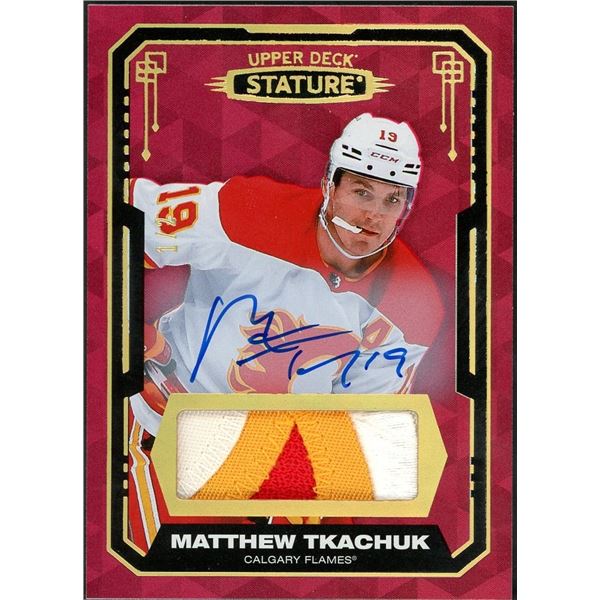 2021-22 Upper Deck Stature Matthew Tkachuk Patch Autograph #1/2!
