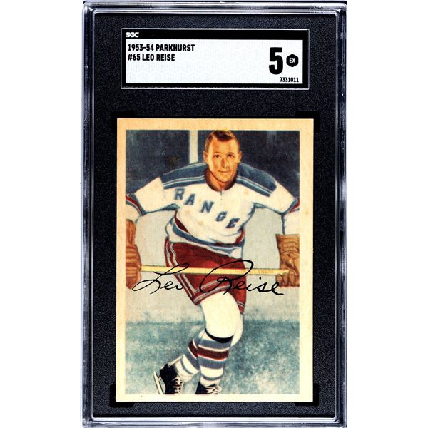 1953-54 Parkhurst #65 Leo Reise (SGC 5)
