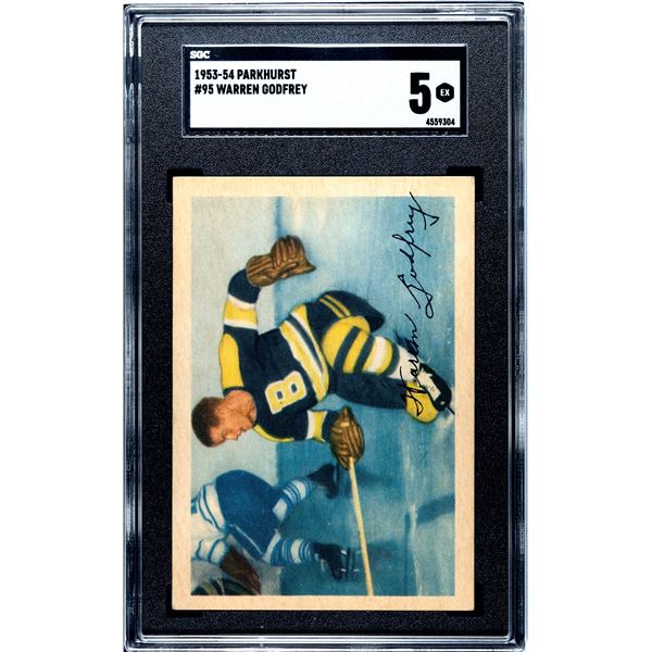 1953-54 Parkhurst #95 Warren Godfrey (SGC 5)