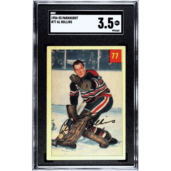 1954-55 Parkhurst #77 Al Rollins (SGC 3.5)