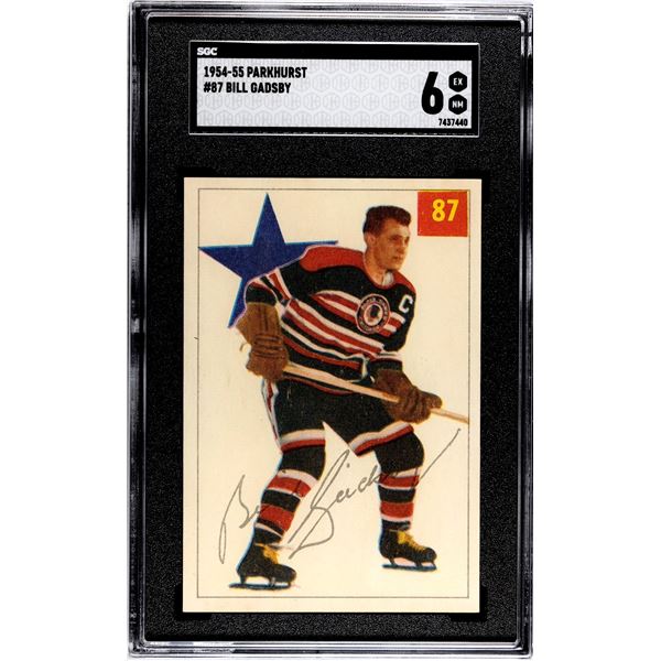 1954-55 Parkhurst #87 Bill Gadsby (SGC 6)