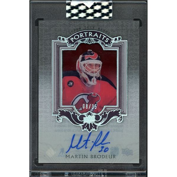 2023-24 Upper Deck Clear Cut Martin Brodeur Retro Portraits Autograph #8/35