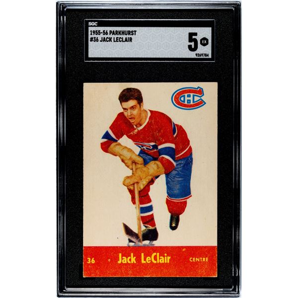 1955-56 Parkhurst #36 Jackie Leclair RC (SGC 5)