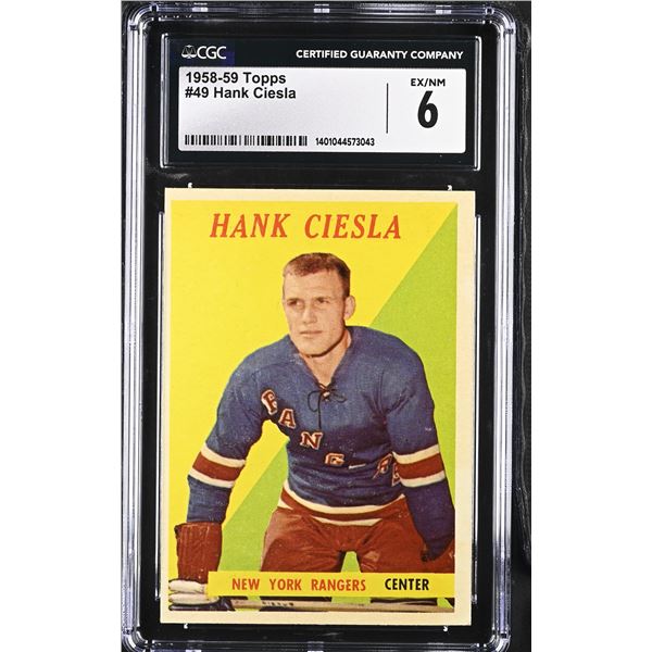 1958-59 Topps #49 Hank Ciesla RC (CGC 6)