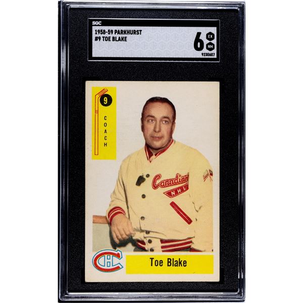 1958-59 Parkhurst #9 Toe Blake (SGC 6)