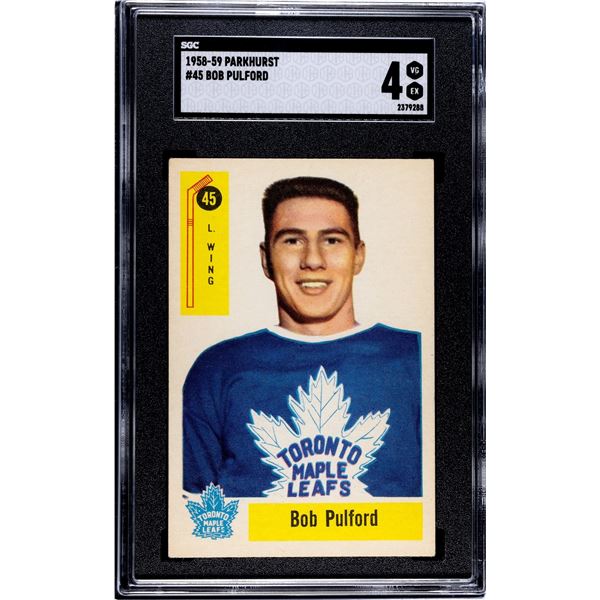 1958-59 Parkhurst #45 Bob Pulford (SGC 4)