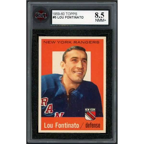 1959-60 Topps #5 Lou Fontinato (KSA 8.5)
