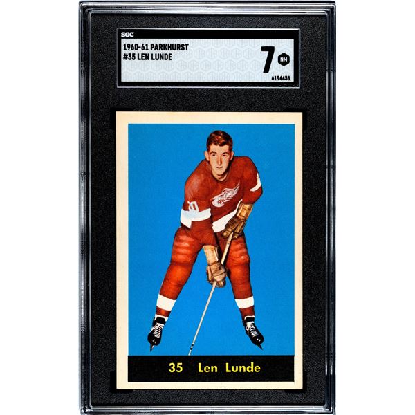 1960-61 Parkhurst #35 Len Lunde (SGC 7)