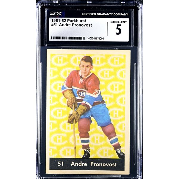 1961-62 Parkhurst #51 Andre Pronovost (CGC 5)