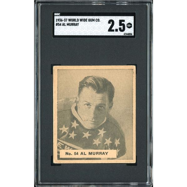 1937 World Wide Gum #54 Al Murray RC (SGC 2.5)