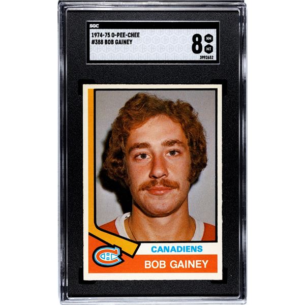 1974-75 O-Pee-Chee #388 Bob Gainey RC (SGC 8)