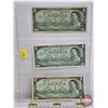 Image 1 : Canada $1 Bills 1967 (3): - Beattie/Rasminsky #KP9102743 - Beattie/Rasminsky #HP6812317 - Beattie/Ra