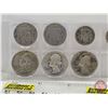 Image 2 : USA Coins (9) : - Nickels (2) : Unknown - Dimes (4) : 1935 & 1943 - Quarters (3) : 1943; 1944; 1952 