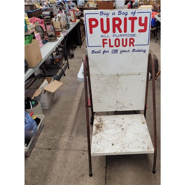 1940s Purity Flour Merchandise Store Display Stand