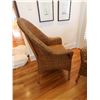 Image 8 : Qty 2 Woven Rattan Lounge Chairs w/ Seat & Back Cushions 26" x 20" x 39"H