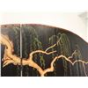 Image 8 : Wooden 6-Panel Headboard w/ Painted Willow Tree Branches 96" x 73"H