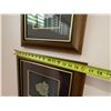 Image 8 : Qty 2 Wood Framed White Carved Inlaid Artwork 16" x 14"