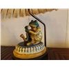 Image 2 : Qty 2 Table Lamps w/ Frog Base & Fan Shades 19"H