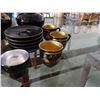 Image 2 : Multiple Black Lacquer Cups, Saucers & 2 Decanters