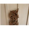 Image 2 : Carved Wooden Wall Panel w/ Scrolled Leaf Pattern