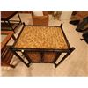 Image 2 : Black Rattan Cabinet w/ Woven Top & Doors 23" x 18" x 26"H