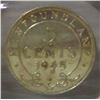 Image 1 : 1945C AU NEWFOUNDLAND SILVER FIVE CENT