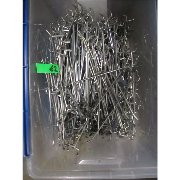 ESTATE:  APPROX. 8" SINGLE PEG BOARD HOOKS - BIN