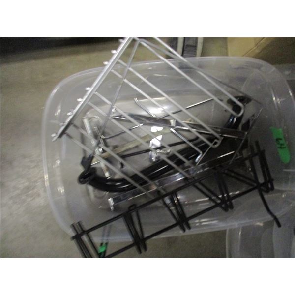 ESTATE:  BIN C/W PEG BOARD HOOKS