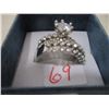 Image 1 : WEDDING & ENGAGEMENT RING SET (SILVER COLOR) (SIZE 7)