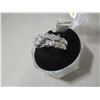 Image 1 : SILVER COLOR 2 PIECE RING SET (SIZE 9)