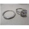 Image 2 : 2 PIECE SILVER COLORED RING SET (SIZE 6.75)