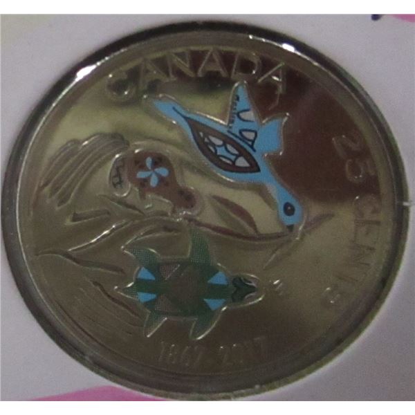 1867 - 2017 PROOF GLOW IN THE DARK CANADA QUARTER