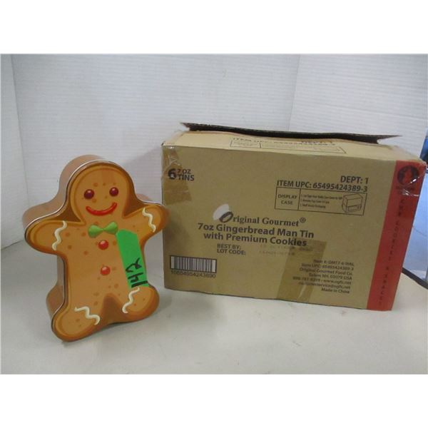 6 - GINGERBREAD MAN TINS