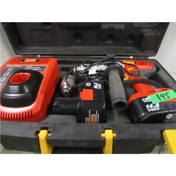 CRAFTSMAN DRILL, CHARGER, BATTERY & CASE