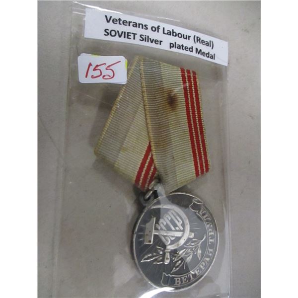 SOVIET SILVER VETERAN OF LABOUR (RED MEDAL)