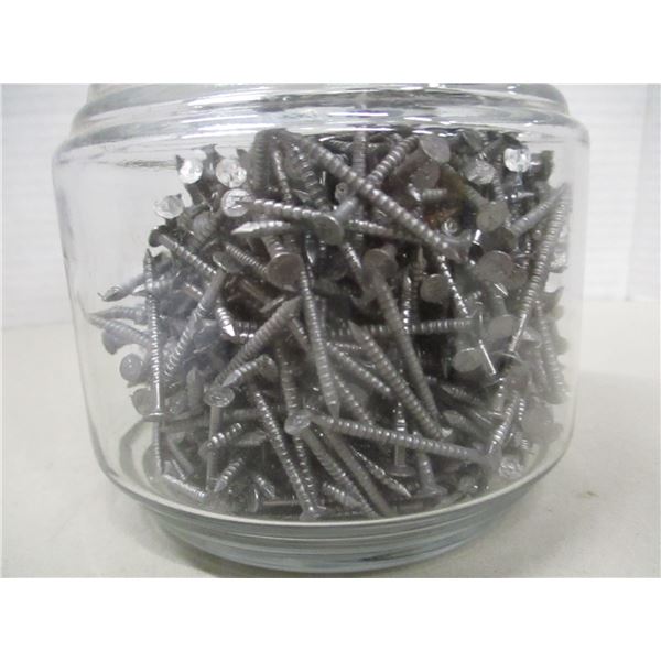 JAR C/W RING NAILS (APPROX. 1 1/2")