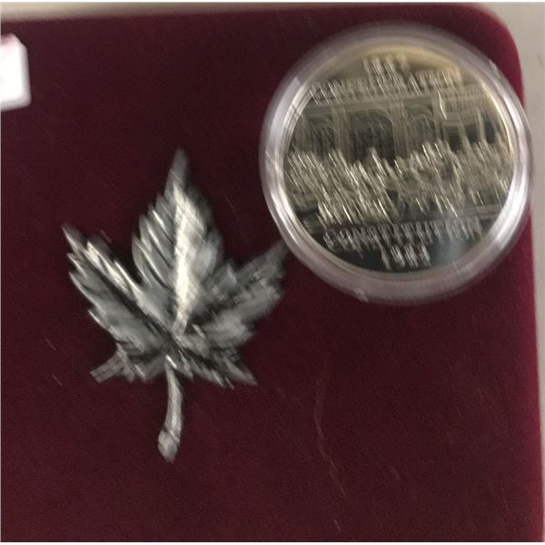 1867 CONFEDERATION 1982 CONSTITUTION PROOF CASED CANADA DOLLAR
