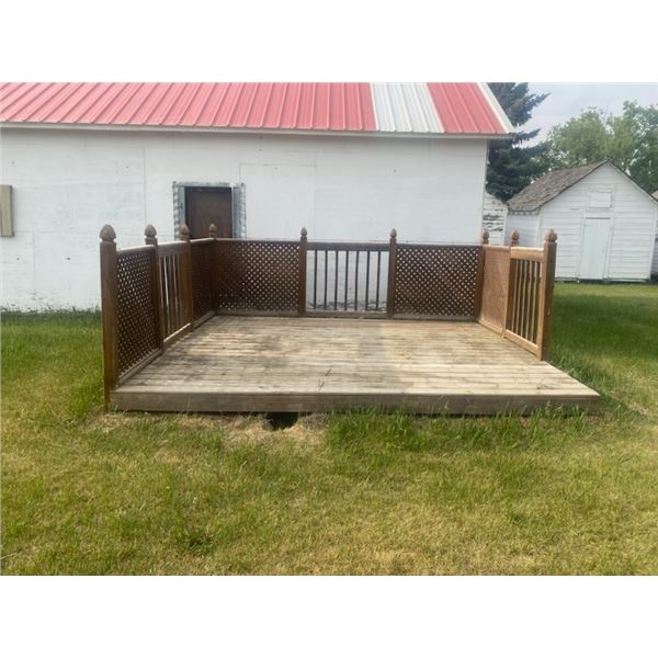 Patio Deck 12' wide x 10' 3" long