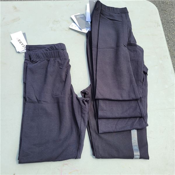 Lot of 5 NWT Sears Black Leggins - Sz Med x4, Lg x1