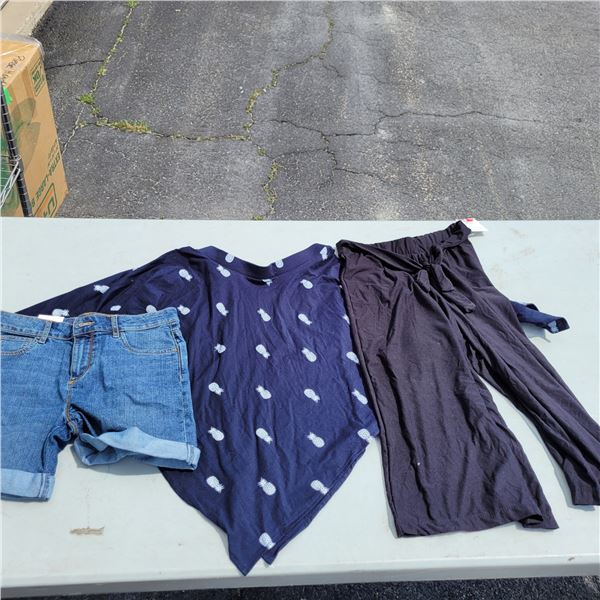Lot of 3 NWT Girls Bottoms - Jean Shorts, Navy Skirt, Palooza Pants