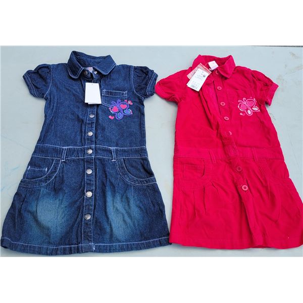 Lot of 2 NWT Cherokee Demin & Coduroy Dresses