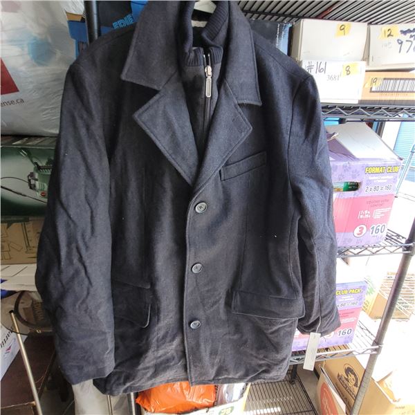 NWT Perry Ellis Wool Blend Winter Jacket, Sz Lg