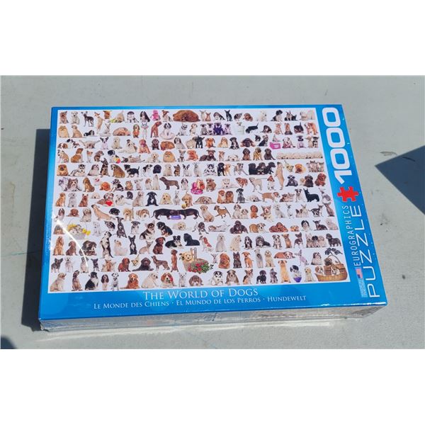 New Sealed Eurographics The World of Dogs 1000 Piece Puzzle