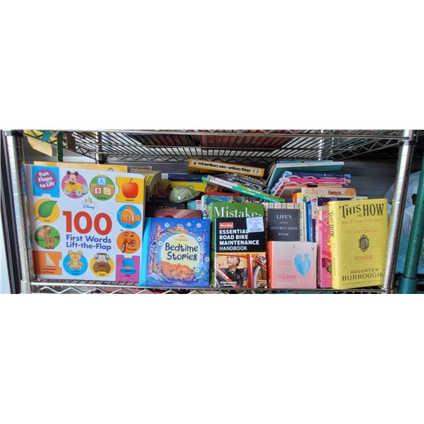 Shelf Chock Full of Books, Kids Activity, Etc. - Massive Value Most are New or Excellent Condition