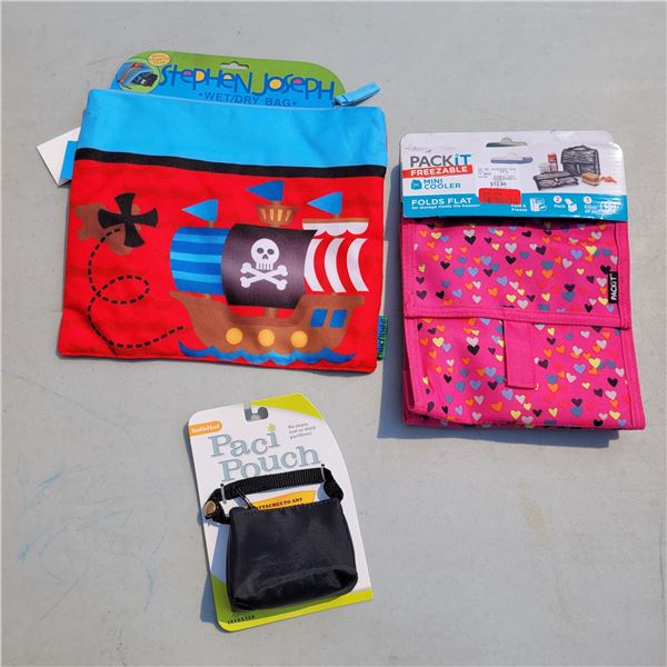 Lot of 3 New Bags, Pouches, Lunch Bag