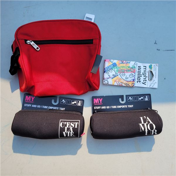 Bag & Wallet Lot - Swiss Bag, My Tagalongs x2, Family Guy Wallet - New