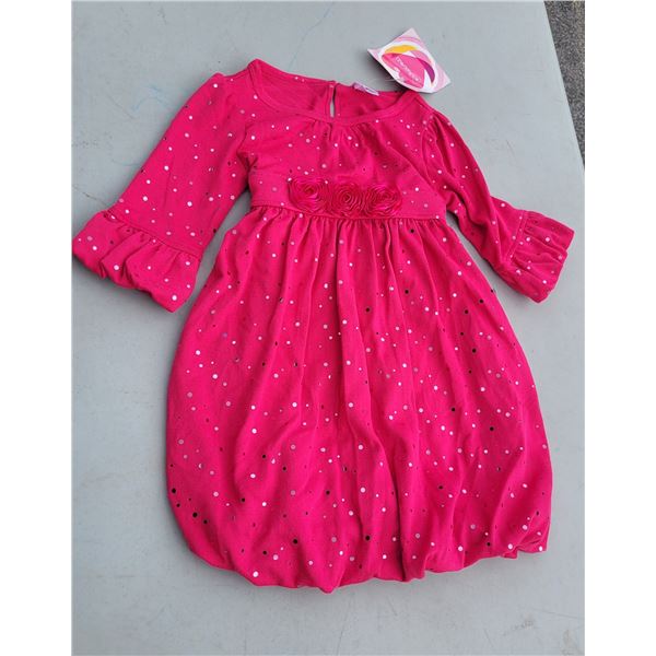 NEW Youngland Sparkle Pink Fall/Winter Dress Sz 6X