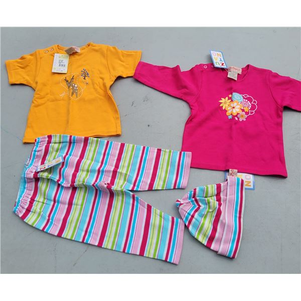 Lot of 3 NWT Zutano Baby Clothing - Sz 0-6 Mos